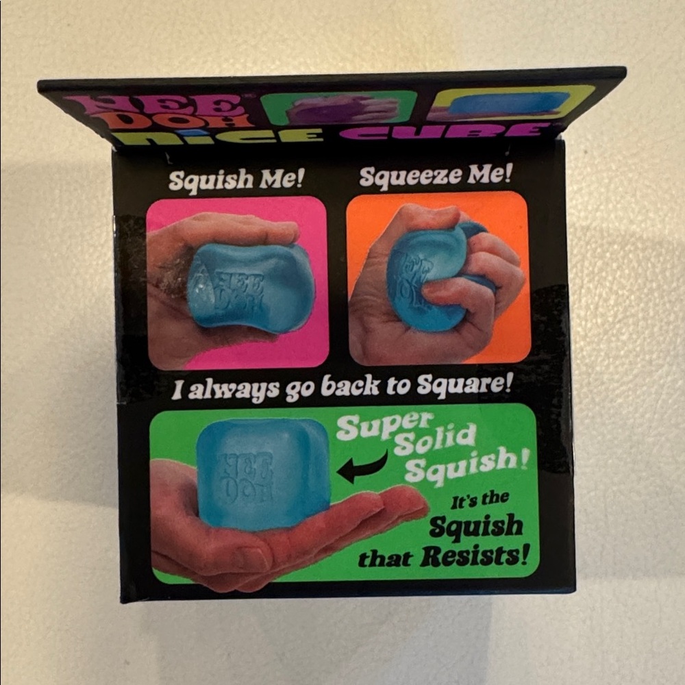 SHIPS TODAY! Nee Doh Nice Cube Blue Squishy Easter Fidget TikTok Viral Toy NEW - Picture 2 of 3
